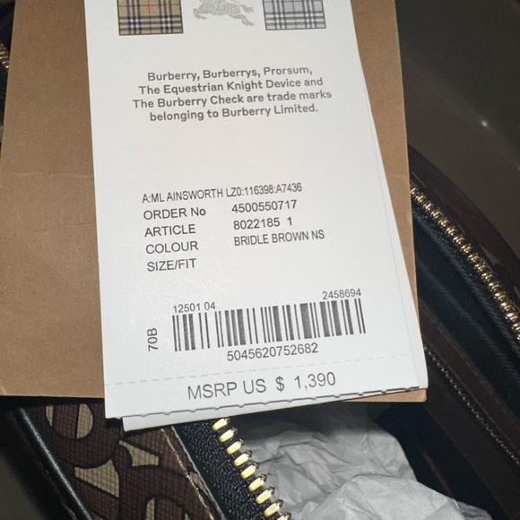 Brand New Burberry Laptop bag Brown Unisex - Picture 8 of 12